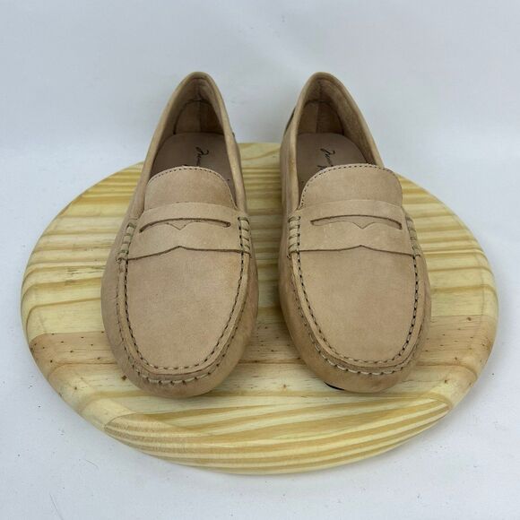 Massimo Matteo Suede Penny Loafers Women's Size 7.5B Quiet Luxury Flats - Picture 1 of 6
